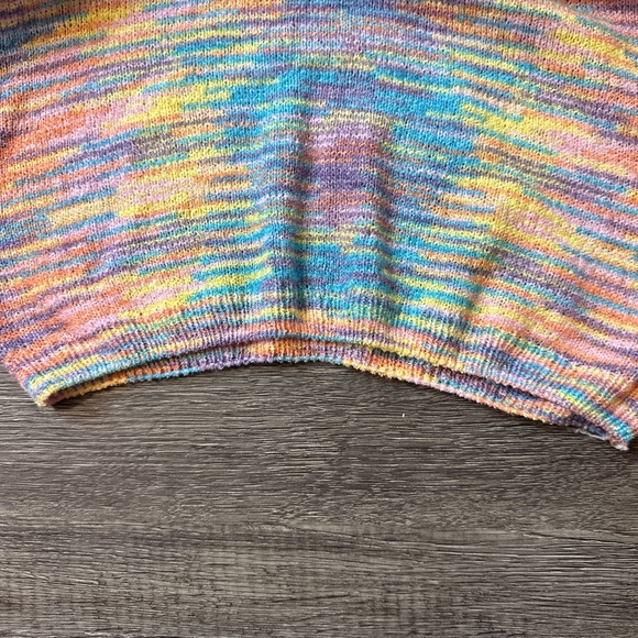 Fashion Nova S Multicolored Knit Halter V Neck Cover Up Dress - Picture 8 of 8